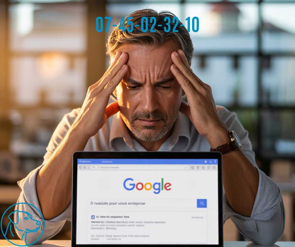 entrepreneur frustré devant Google : 5 erreurs de référencement empêchent son entreprise de Gréasque d'apparaître dans les résultats locaux