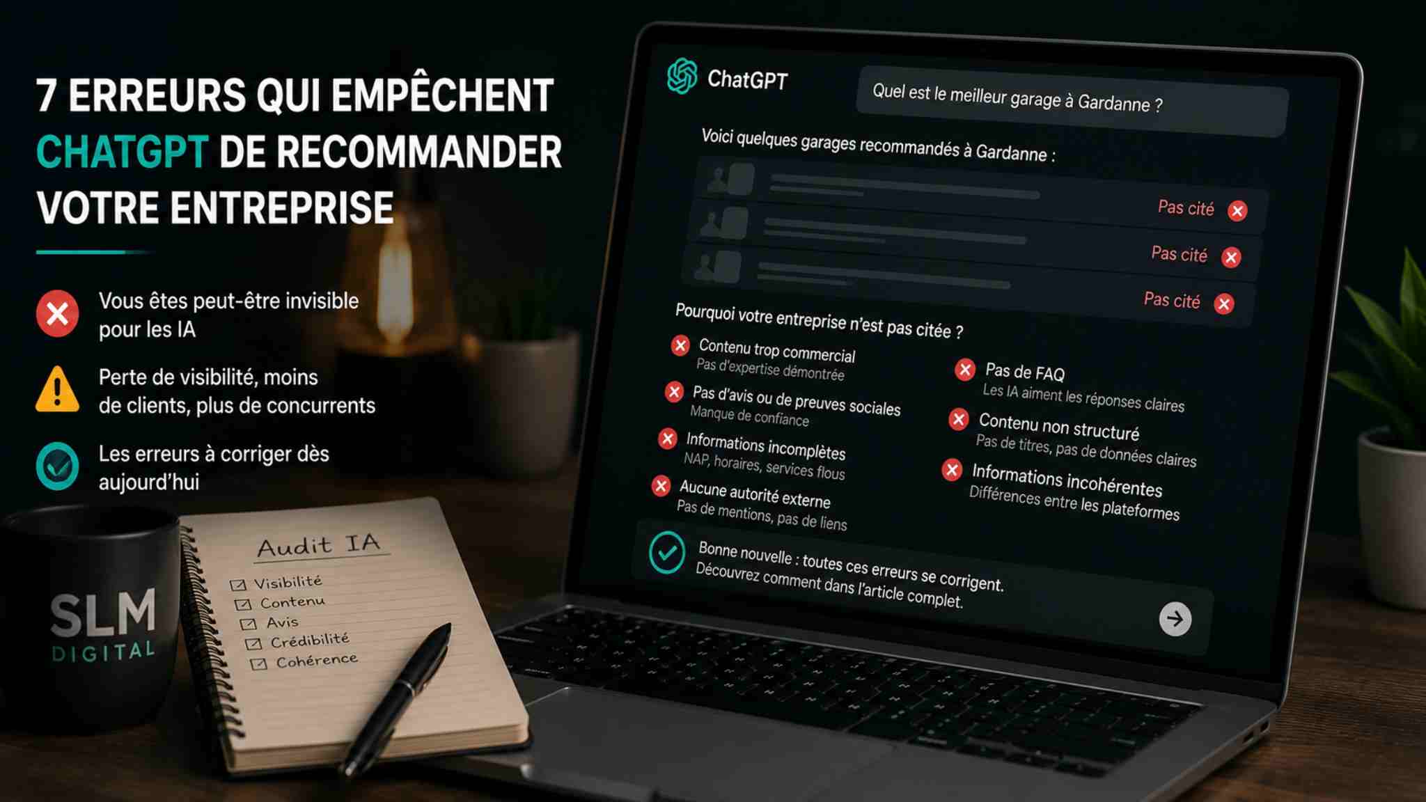 Pourquoi ChatGPT ne recommande pas votre entreprise - les 7 erreurs à corriger