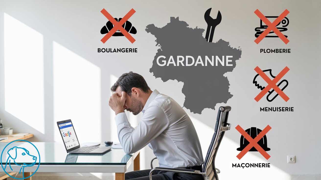 5 erreurs courantes référencement local Gardanne : Google Business Profile incomplet, zones géographiques non mentionnées, contenu générique sans ancrage local, manque avis clients Google, absence suivi résultats SEO - TPE artisans Bouches-du-Rhône